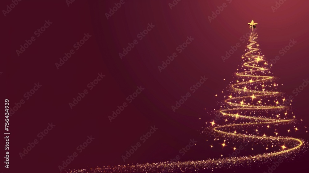 Vector display of the New Year's Tree on a single color background, Christmas concept. Vector display of the New Year's Tree on a single color background, Christmas concept.