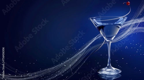  Vector display of cocktails on one background of color, party concept.