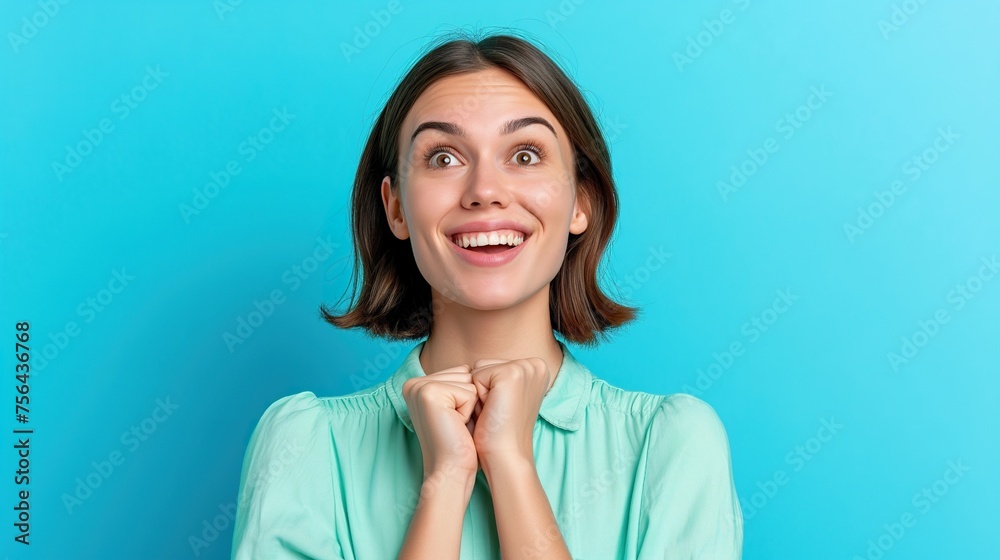 Astonished Woman With a Startling Discovery. Generative AI Astonished Woman With a Startling Discovery. Generative AI