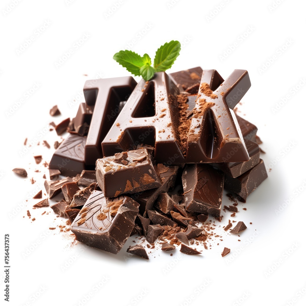 Czekolada mówi TAK. Słowo określające słodki styl życia z czekoladą. Przesłanie Tak czekoladzie! Napis Delicious Snacks. Zawsze mów "tak" czekoladzie. Ciesz się życiem. Napis brzmi tak - obrazy, fototapety, plakaty 