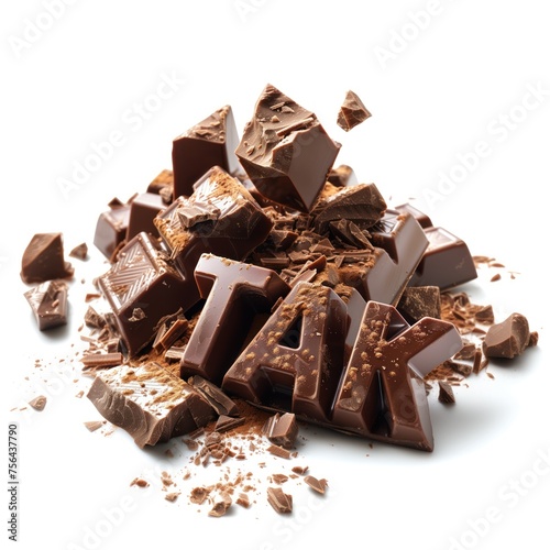 Tak dla czekolady! Czekolada i słowo TAK. Napis brzmi TAK. Znak wykonany z czekolady i napis TAK - oczekuje, że go odwzajemnisz. Powiedz "tak" czekoladzie i śmietance. Sklep z czekoladą