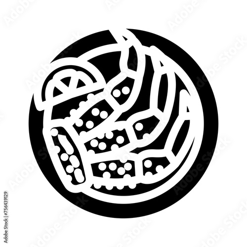crab legs sea cuisine glyph icon vector. crab legs sea cuisine sign. isolated symbol illustration