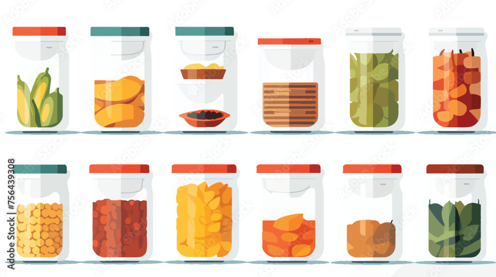 A set of sleek and stackable food storage container