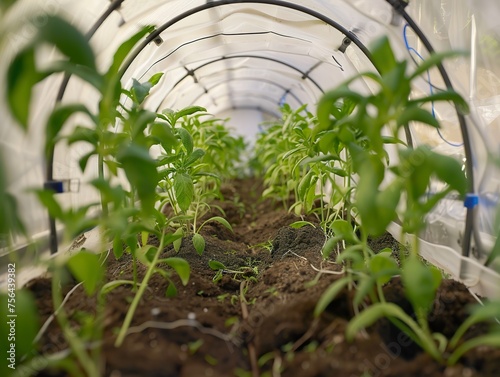 Space garden on a Mars colony extraterrestrial agriculture photo