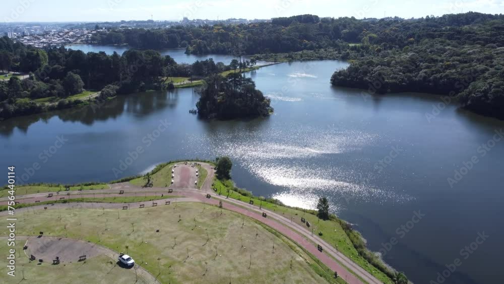 beautiful park with lagoon in the middle of the city beautiful park with lagoon in the middle of the city