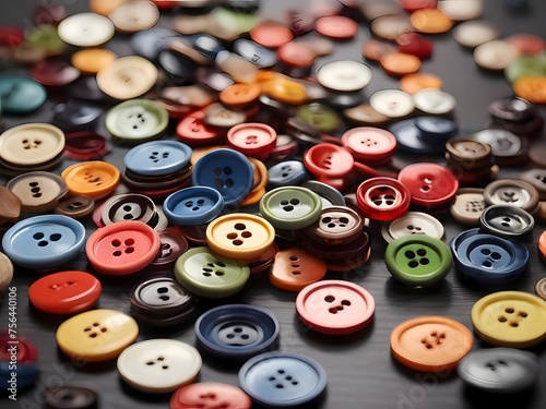 buttons on a wooden background