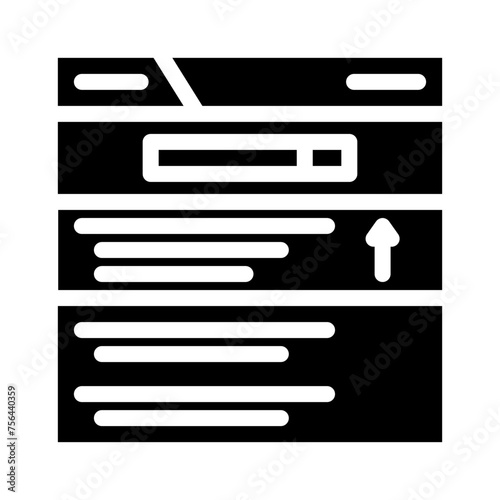 serp search engine results page glyph icon vector. serp search engine results page sign. isolated symbol illustration