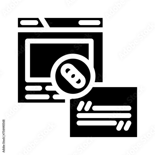 backlinks seo glyph icon vector. backlinks seo sign. isolated symbol illustration