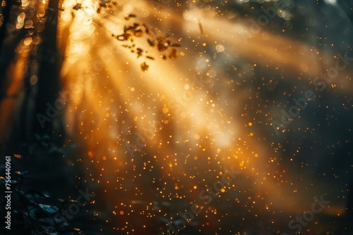Abstract heavenly background with morning ray light