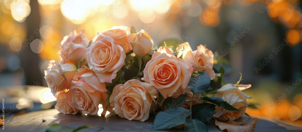 Roses Arranged on Table