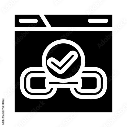 dofollow seo glyph icon vector. dofollow seo sign. isolated symbol illustration photo