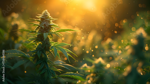 Premium cannabis plants in a greenhouse 