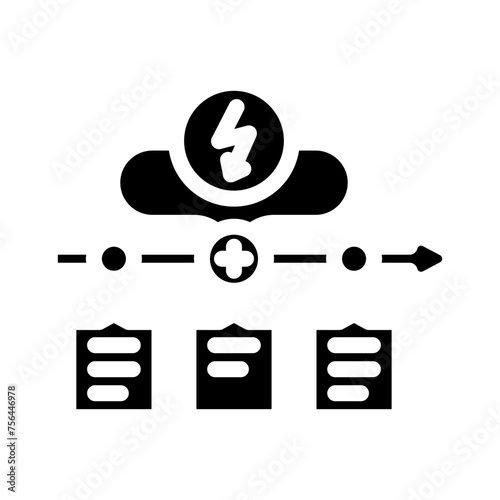 hacking time management glyph icon vector. hacking time management sign. isolated symbol illustration