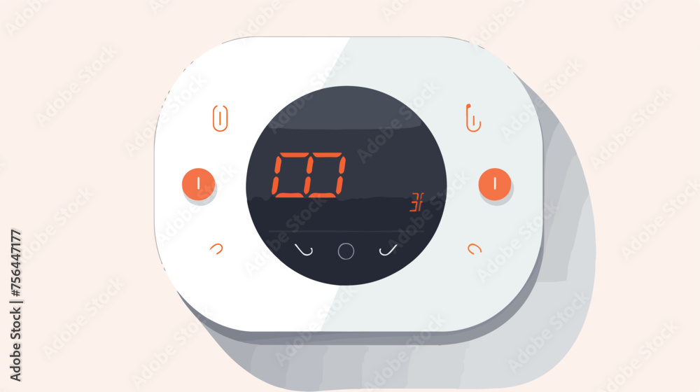 A sleek and modern smart thermostat allowing 