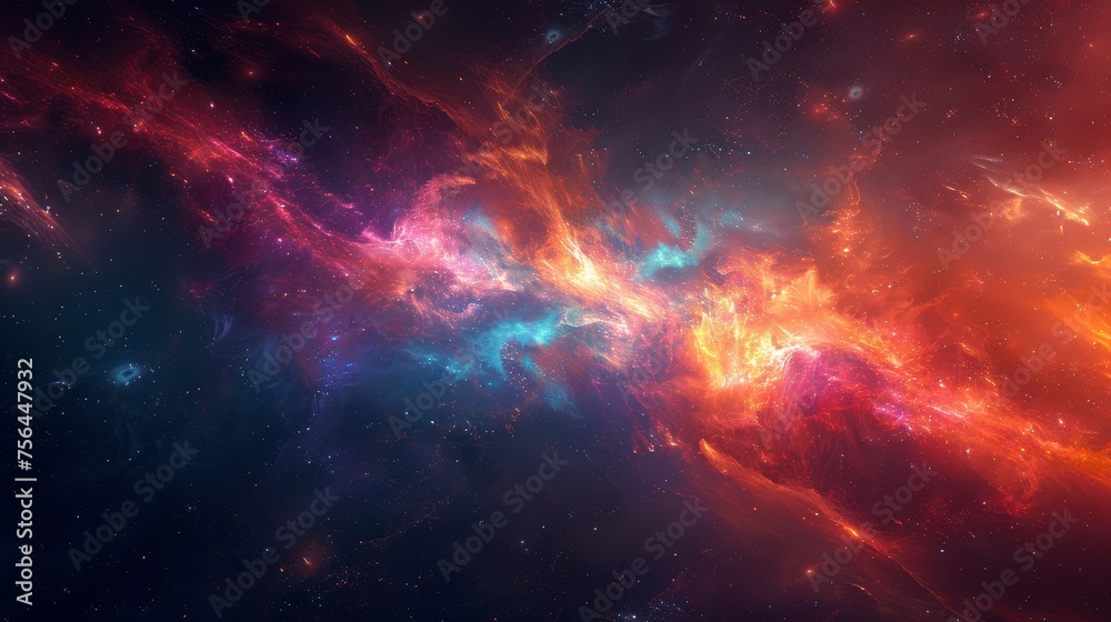 Generate an image featuring a graphic representation of a nebula