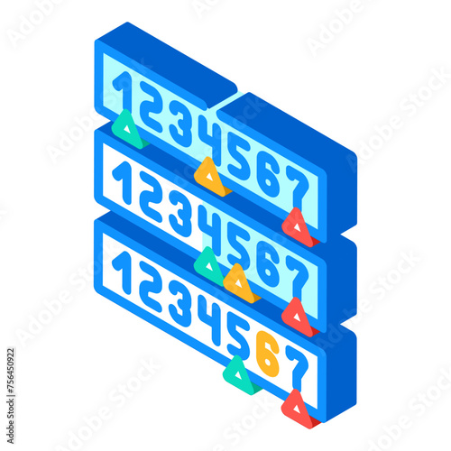 binary search algorithm isometric icon vector. binary search algorithm sign. isolated symbol illustration