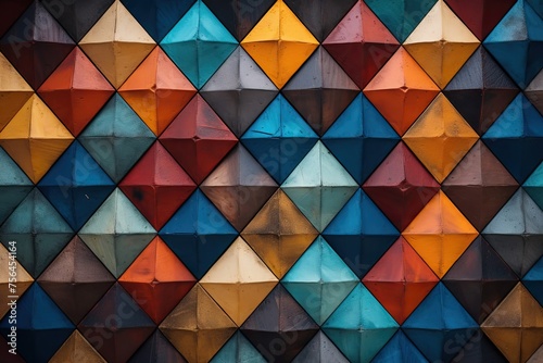 Aesthetic geometric patterns in various shapes and colors for backgrounds and design elements
