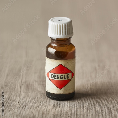 Bottle of Denique on Table
