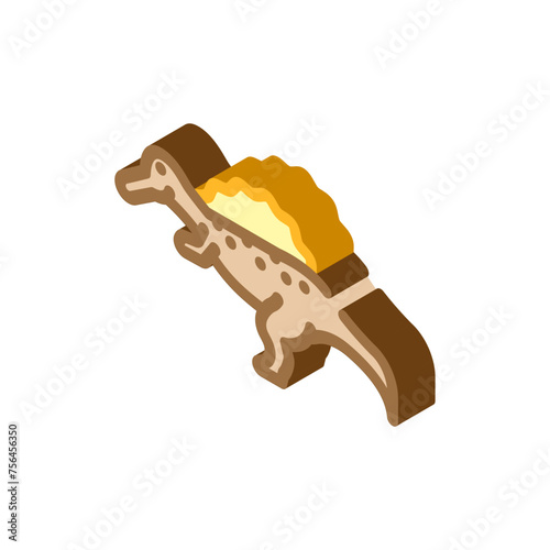 spinosaurus dinosaur animal isometric icon vector. spinosaurus dinosaur animal sign. isolated symbol illustration