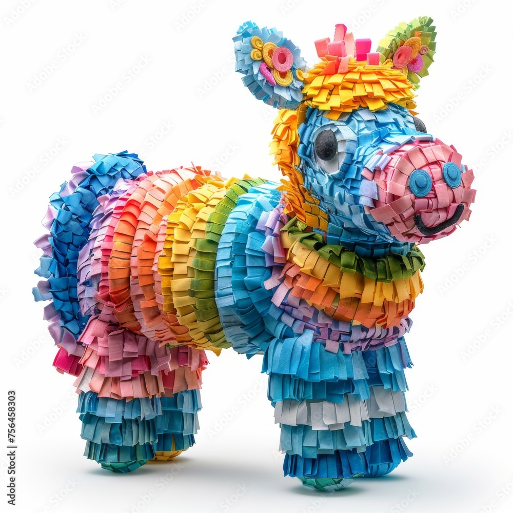 Colorful Donkey Crafted From Paper Strips
