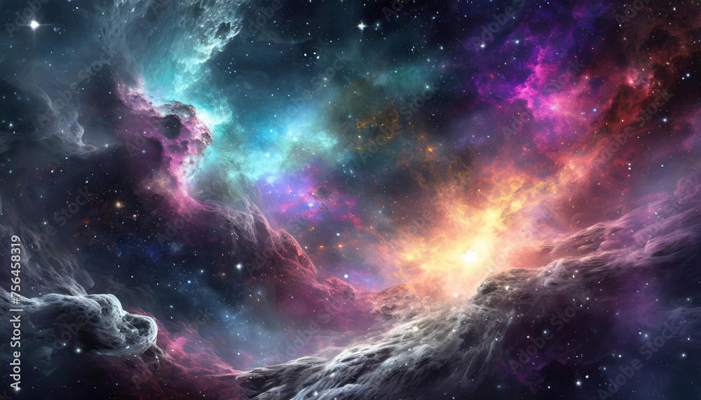 Fototapeta premium 아름다운 우주 성운