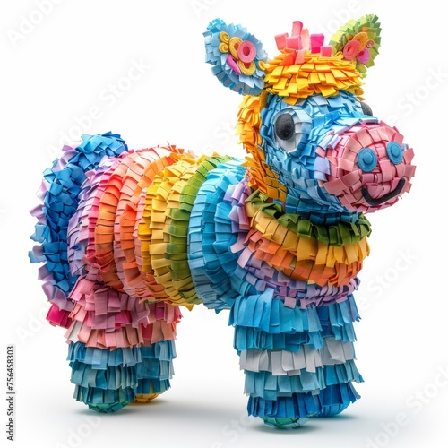 Colorful Donkey Crafted From Paper Strips
