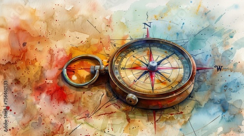 Compass wind rose vector design © nataliya_ua
