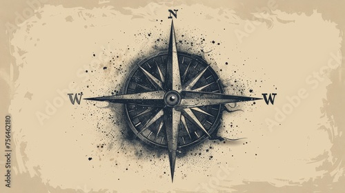 compass rose and compass photo