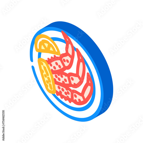 crab legs sea cuisine isometric icon vector. crab legs sea cuisine sign. isolated symbol illustration