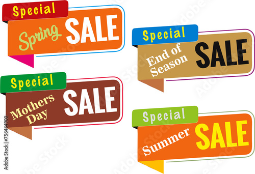 Spring sale, Mothers day sale, end of season and summer Sale banner in high quality. Business sale promotion offer banner, flyer or poster idea for media and web.