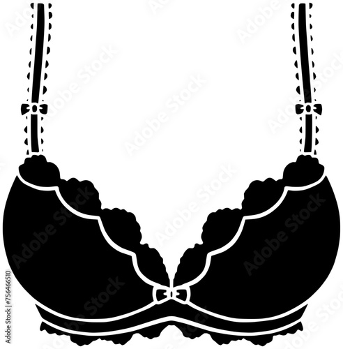 underwear illustration bra silhouette clothes logo fashion icon woman outline style garment clothing female cotton girl dress home wear shape clothing female for vector graphic background