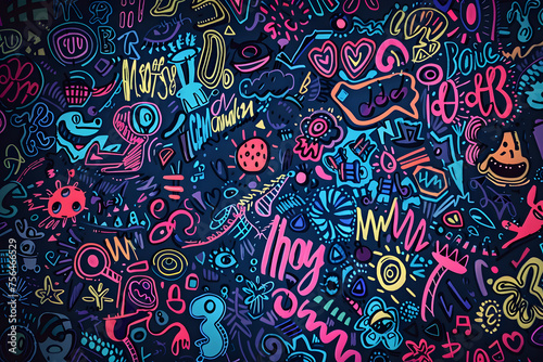 Kreative Doodles: Hintergrunddesign für inspirierende Wallpaper