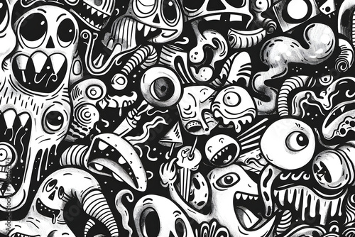 Kreative Doodles: Hintergrunddesign für inspirierende Wallpaper