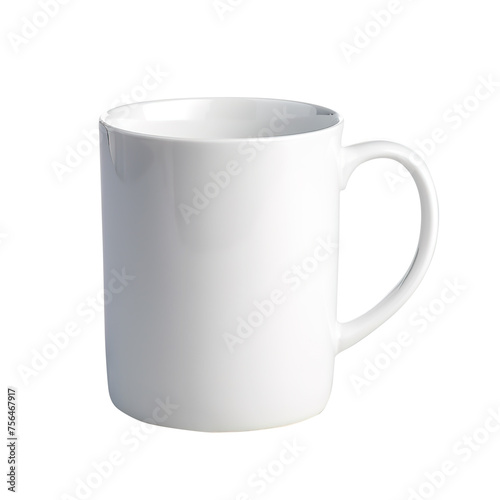 white cup isolated on transparent background, white mugs, clipping path, png