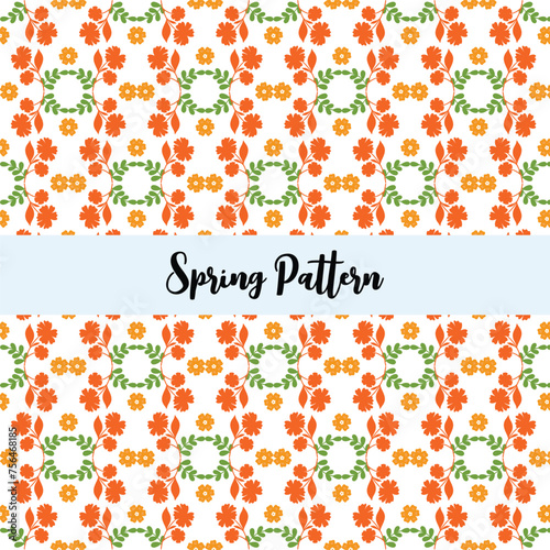 Minimal pattern vector with flowers