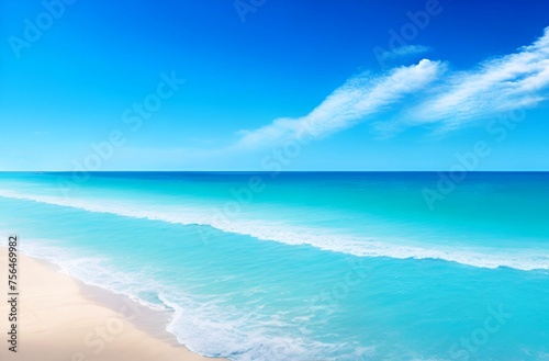 A scene of a very beautiful sea wave and a beautiful blue sky