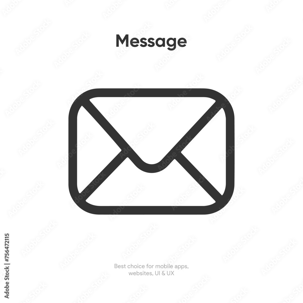 Flat vector chat message icon isolated on white background. Notification icon set. New e-mail, new message icon. Social media chat notify communication. Vector illustration Flat vector chat message icon isolated on white background. Notification icon set. New e-mail, new message icon. Social media chat notify communication. Vector illustration