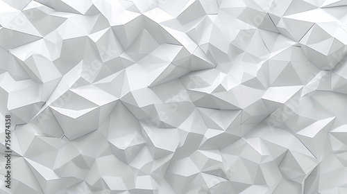 White low poly background texture. 3d rendering