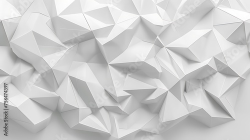 White low poly background texture. 3d rendering