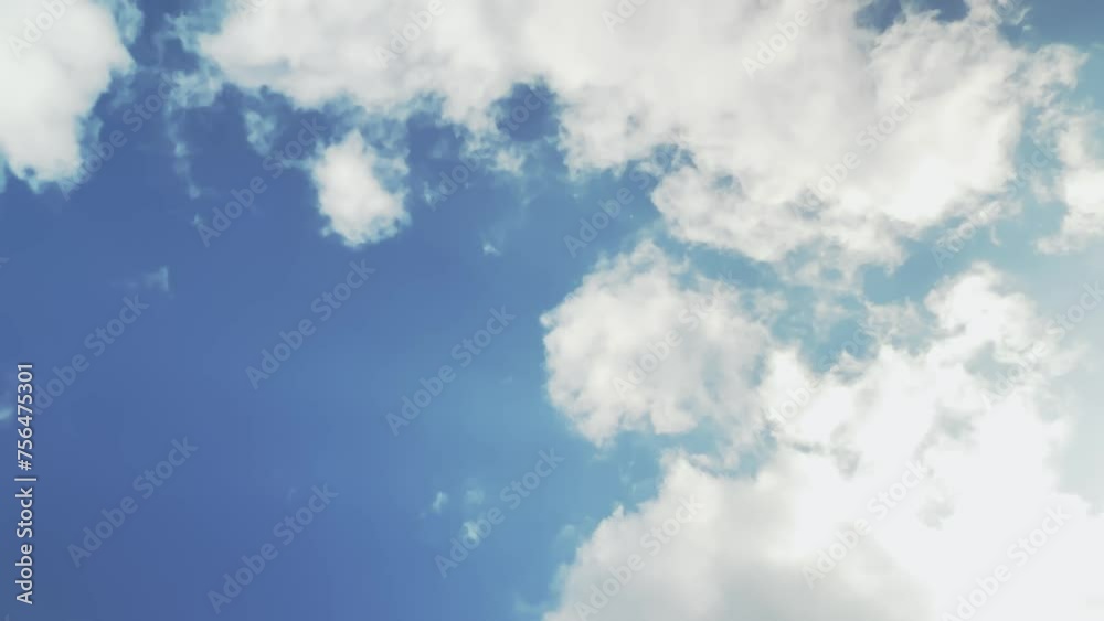 blue sky background low angle shot camera rotates blue sky background low angle shot camera rotates