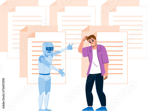 duplicate content vector. search lead, data dublicate, business internet duplicate content character. people flat cartoon illustration