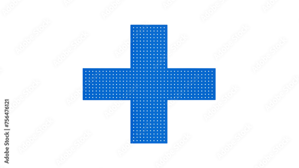 Blue Cross Icon Isolated on White Background: Medical Symbol Illustration Blue Cross Icon Isolated on White Background: Medical Symbol Illustration