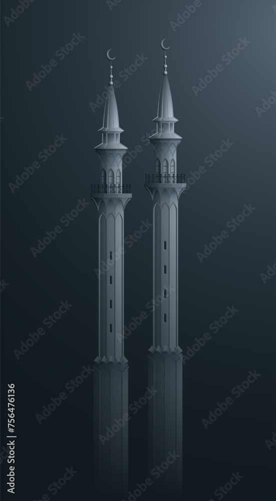 Religious buildings of world religions. Vector illustration. Sketch for creativity.