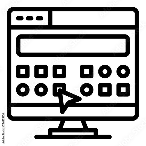Booking outline icon