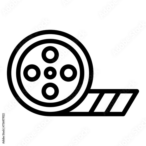 Film reel outline icon