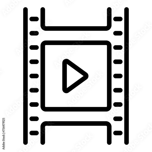 Film reel outline icon