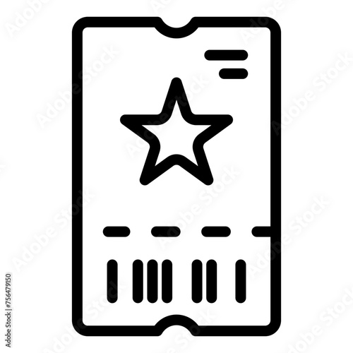 Cinema Ticket outline icon