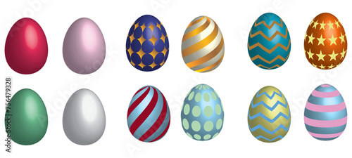 Various types of eggs at Easter celebrations