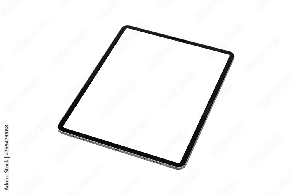 Tablet pc computer with blank screen isolated on white background.
Tablet pc computer with blank screen isolated on white background.