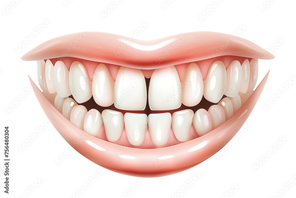 Firm lips and teeth isolated on a transparent background Firm lips and teeth isolated on a transparent background
